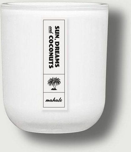 mahalo Duftkerze aus Sojawachs - SUN, DREAMS & COCONUTS - Kokos • Zitronenverbene • Vanille