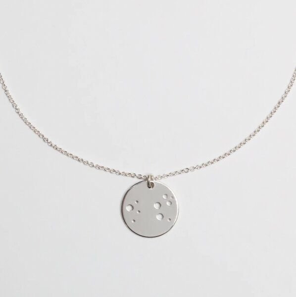 BELLYBIRD Jewellery Sternzeichen Kette, Anhänger 14mm, Silber/ Silber vergoldet