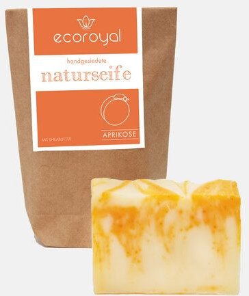 Ecoroyal Aprikose mit Sheabutter - handgesiedete Naturseife