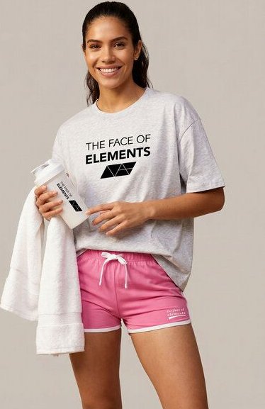 THE FACE OF ELEMENTS BOLD - RELAXED BOXY FIT T-SHIRT AUS BIO-BAUMWOLLE