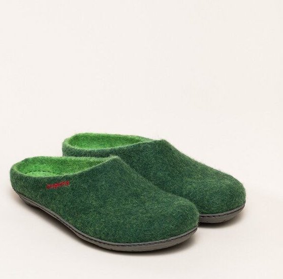 Magicfelt Filz-Hausschuh 736 aus 100% Merino-Wolle | Pantoffel für Damen & Herren mit hochwertiger Gummi-Sohle - Made in...