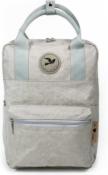 PAPERO Rucksack aus Papier robust wasserfest vegan 2 in 1 Handtasche Damen