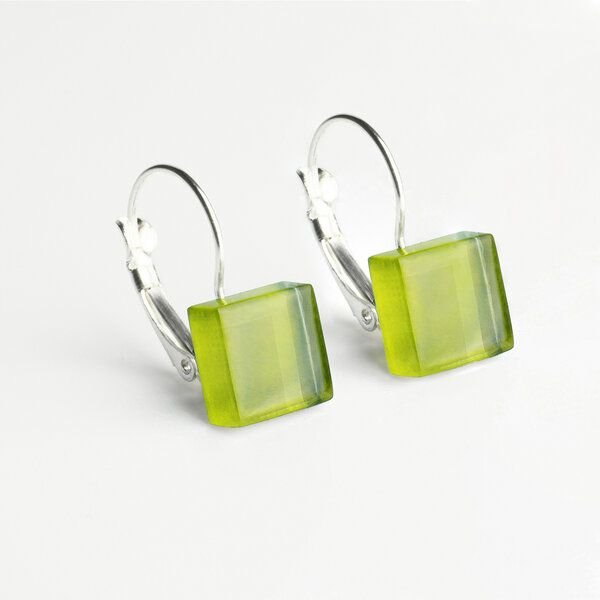 ALEXASCHA Geometrische Ohrringe hängend aus Glas | PUREFORM