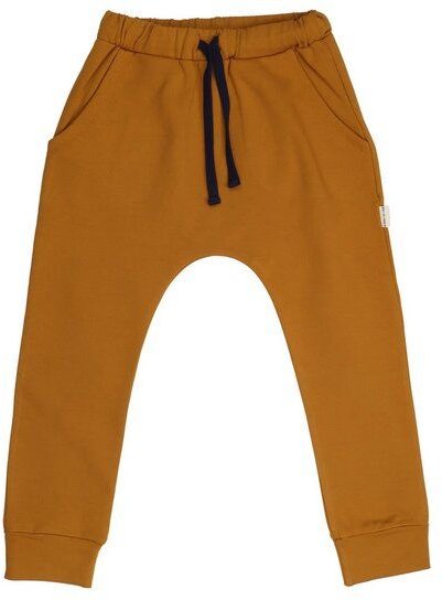 Kinder Jogger GOTS zertifiziert, Bio-Baumwolle, senf, weich, elastischer Bund, bequem, Alltag – Walkiddy