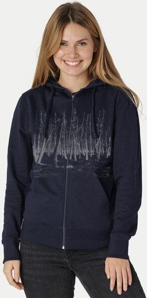 Peaces.bio - handbedruckte Biomode Zip-Hoodie Woodland Damen