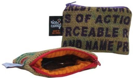 Rice&Carry RICE & CARRY Münzbörse aus Jute