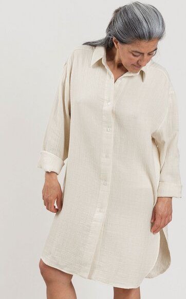 erlich textil Malin Mousseline Nachthemd aus Bio-Baumwolle, made in Europe