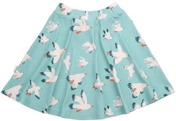 Kinder Rock GOTS-zertifiziert aus Bio-Baumwolle mint mit Möwen-Motiv – Walkiddy