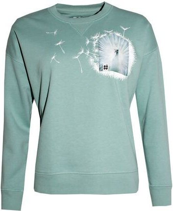 FÄDD Damen Sweatshirt Pullover aus Bio-Baumwolle "weißer V BT" Grün