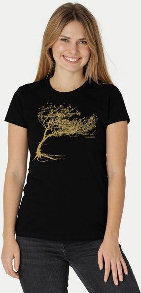 Peaces.bio - handbedruckte Biomode Bio-Damen-T-Shirt "Windy Tree"