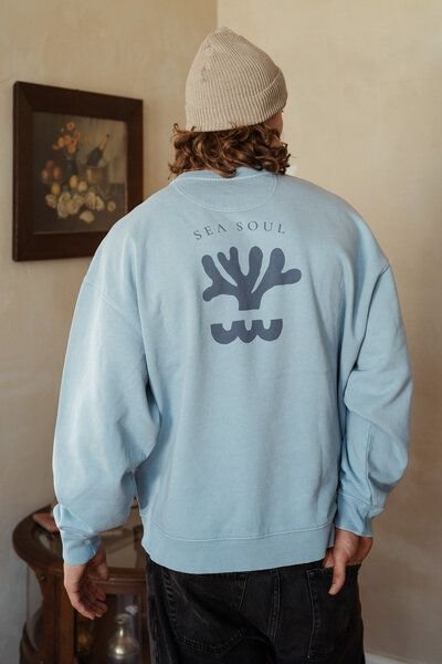 Kultgut Artdesign- Biofair- Vintagelook Pulloversweater / Sea Soul