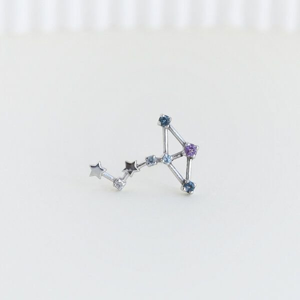 Eppi Goldener Ohrring mit Sternzeichen Scorpio