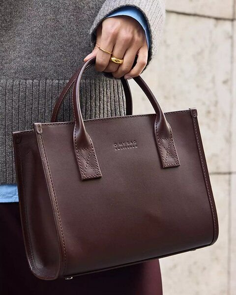 O MY BAG Jackie Midi Tasche - Chocolate Classic Leather