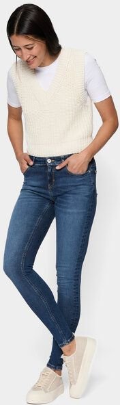 Thumbnail - FUTURE:PEOPLE. 08:00 SKINNY FIT - MID WAIST- Damen Jeans aus weichem Stretch-Denim aus Bio-Baumwoll-Mix (30800 0 1008)