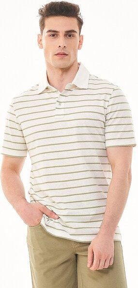 ORGANICATION Gestreiftes Poloshirt aus Bio-Baumwolle und Leinen