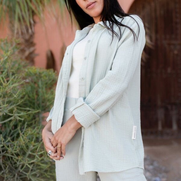 NORDLICHT Damen Musselin Bluse aus 100% Bio-Baumwolle FENJA