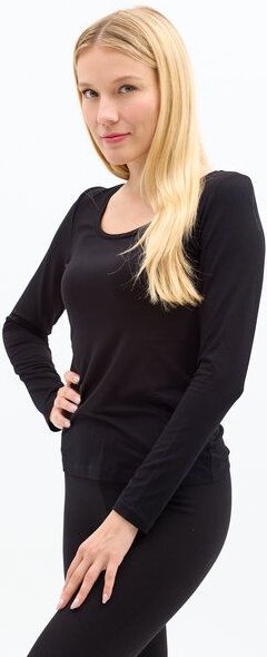 KOKOworld Papaya Damen Basic Longsleeve aus Viskose – weich & elastisch – Fair produziert in EU – für Yoga & Alltag