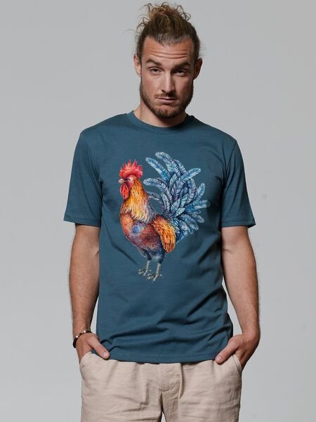 watapparel T-Shirt Unisex Grimmiger Gockel