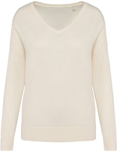 Greenspired Umweltfreundlicher Damenpullover mit V-Ausschnitt aus Lyocell 280g/m²