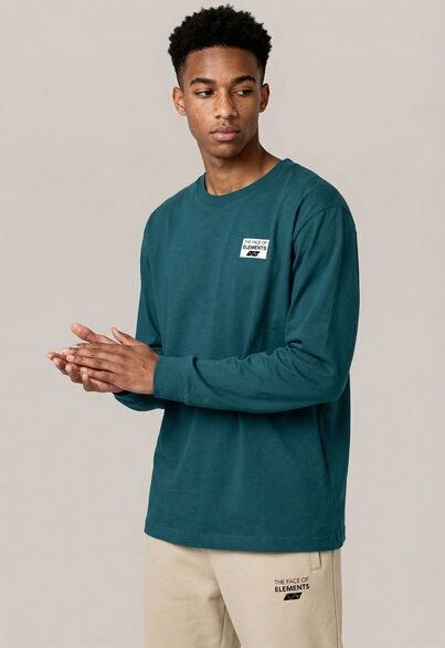 THE FACE OF ELEMENTS PULSE - RELAXED FIT LONGSLEEVE AUS 100% BIO-BAUMWOLLE