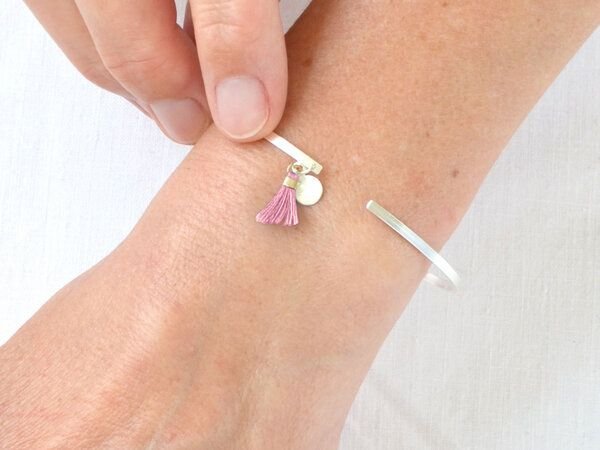 renna deluxe Zarter Armreif in Silber mit zwei Anhängern