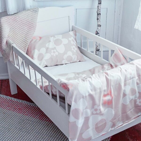 ingegerd Kinderbettwäsche blume beige für Wiege und Kleinkindbett