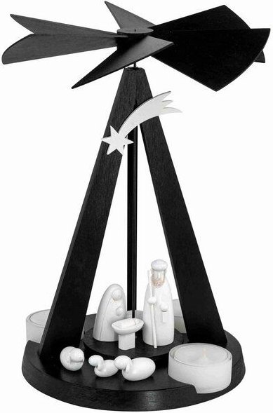 E.Schalling Moderne Mini Delta Pyramide Black Christi Geburt