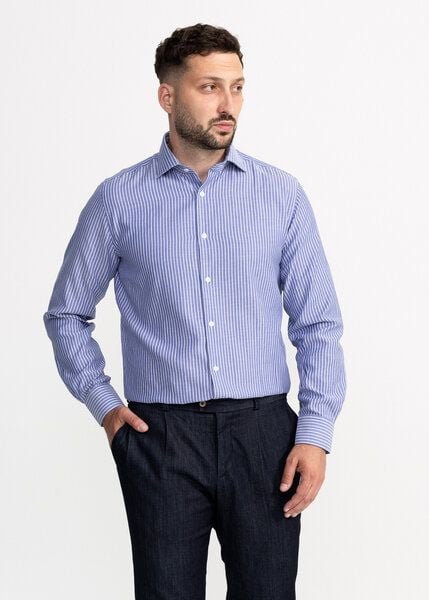 De IONESCU Peles Herrenhemd – Ägyptische Baumwolle, Streifen