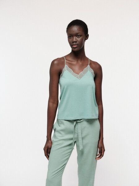 Thumbnail - LANIUS Top mit grafischer Spitze aus Bio-Baumwolle