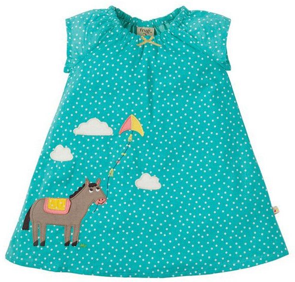 Frugi Sommerkleid Pferd türkis