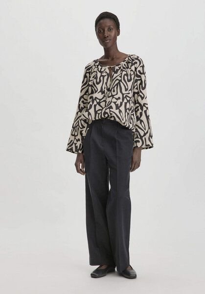 Thumbnail - hessnatur Bundfalten Hose Wide Leg Relaxed aus Bio-Baumwolle mit Leinen