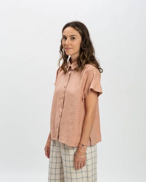 Matona Kurzarmbluse aus Leinen für Frauen / Linen Blouse