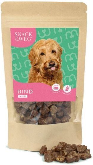 Willi Wiggle Hundeleckerlie Rind Mini - 100% natürlich und ohne Getreide. Hergestellt in Deutschland