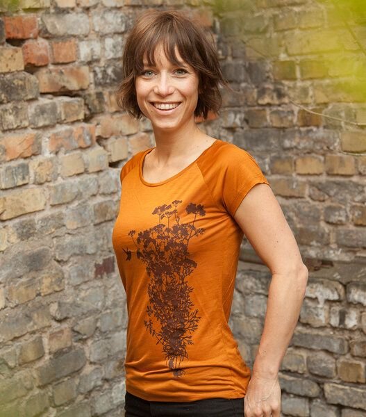 päfjes Pflanzen Kolibri V2 - Fair gehandeltes Tencel Frauen T-Shirt