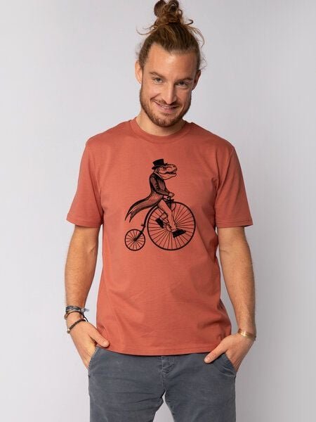 watapparel T-Shirt Unisex T-Rex auf Fahrrad