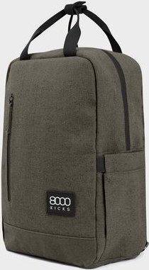 8000Kicks Kleiner Rucksack (Lite) – Schwarz, Beige & Grün, Dunkelgrün
