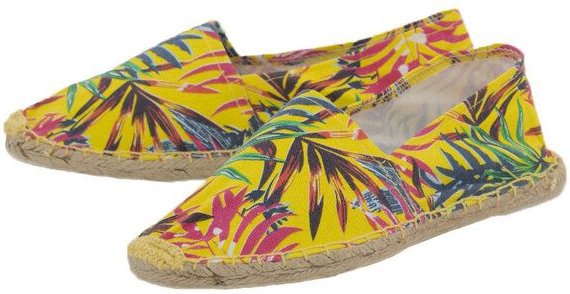Japanwelt Espadrilles Espadrilles Canvas Unisex Sommerlatschen Leinen Hawaii gelb