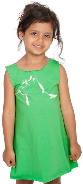 HANDGEDRUCKT "Stubentiger" Kinder Biokleidchen (kbA) Katze