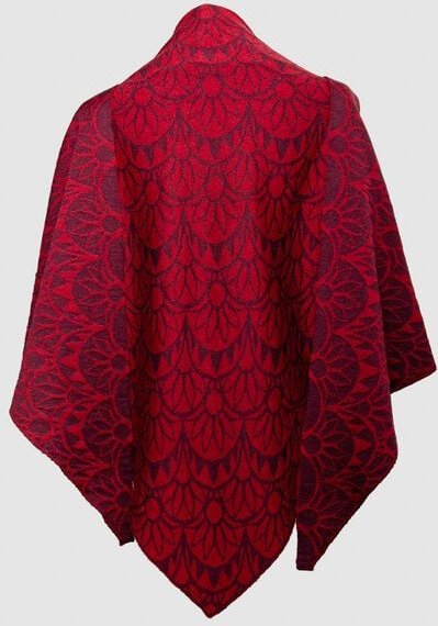 LANARTO slow fashion Stola dreieckiges Schultertuch Sonne zweifarbig gestrickt aus mulesingfreier Merinowolle