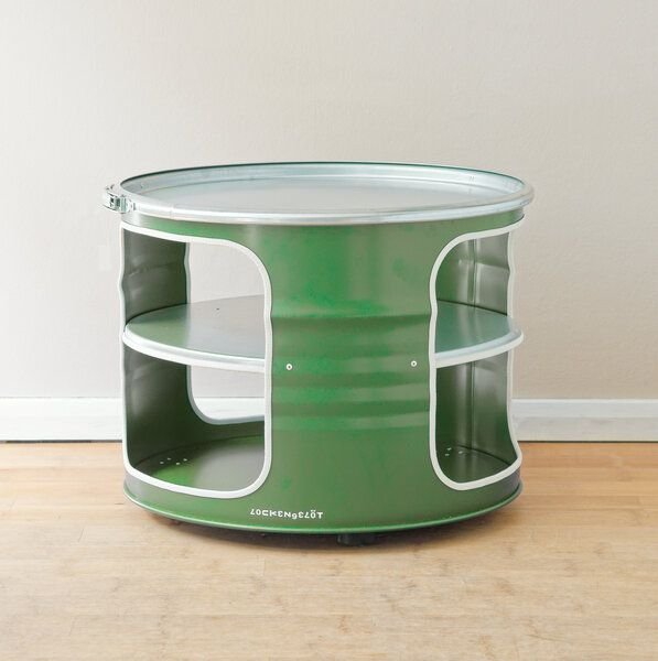 Bob - Couchtisch aus einem Hamburger Ölfass - verschiedene Farben - Lockengelöt