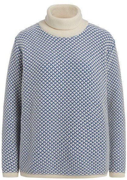 "Green Life" Struktur-Pullover blau/natur