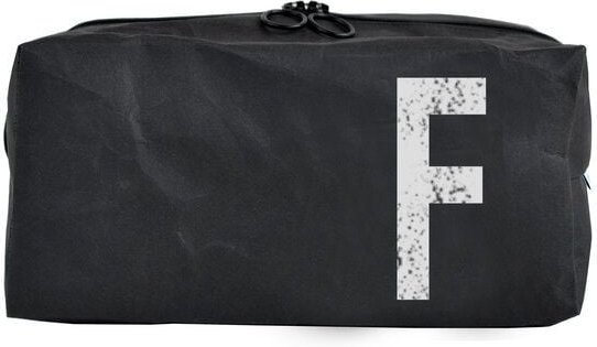 renna deluxe Kulturbeutel oder Kosmetiktasche mit Monogramm, vegan, SCHWARZ