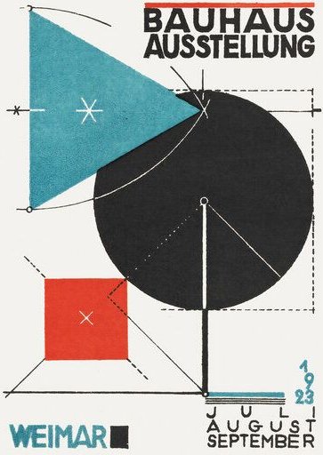 Photocircle Poster / Leinwandbild - Bauhaus Austellung Weimar 1923 (sepia)