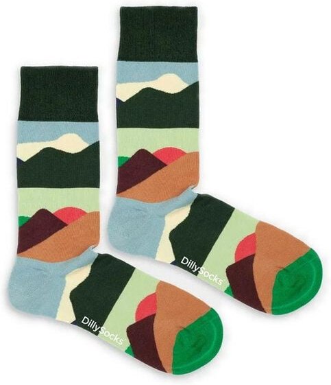 DillySocks Socken Mountain Peaks aus Biobaumwoll-Mix