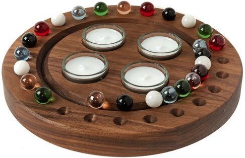 klotzaufklotz Adventskalender und Adventskranz mit Teelichtern