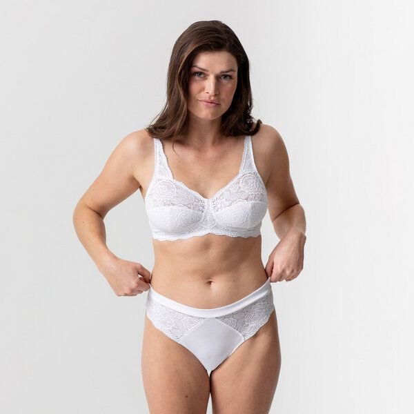 erlich textil Gertrud String mit Spitze aus Bio-Baumwolle, made in Europe