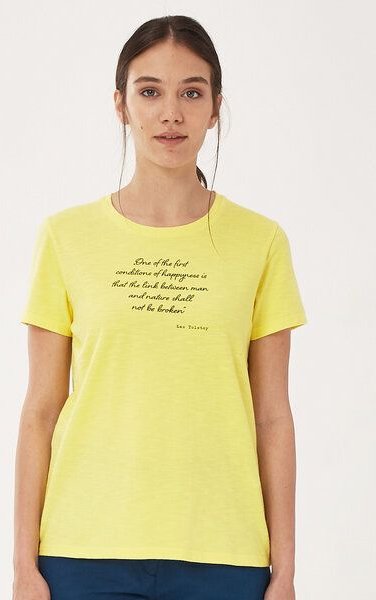 ORGANICATION T-Shirt aus Bio-Baumwolle mit Text-Print