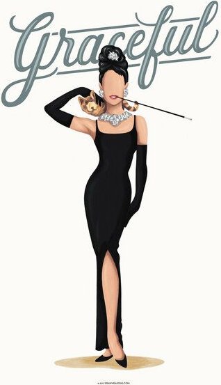 Photocircle Poster / Leinwandbild - Audrey Hepburn Graceful