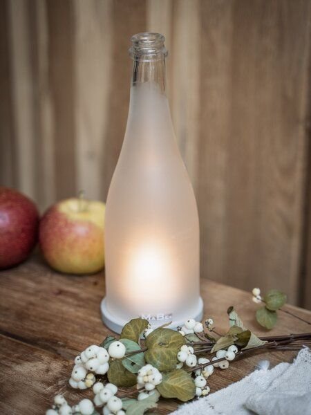 MaBe Windlicht handgefertigt aus der Sektflasche
