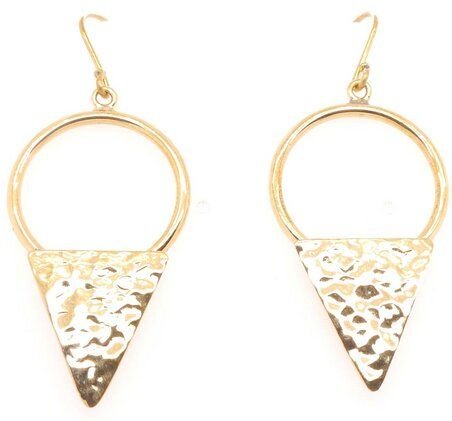 Bawa Hope Messingohrring "Triangle Brass Sheet"